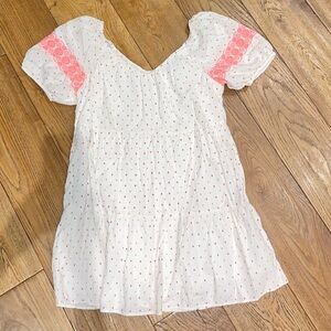LOFT puff sleeve Swiss dot dress🌸